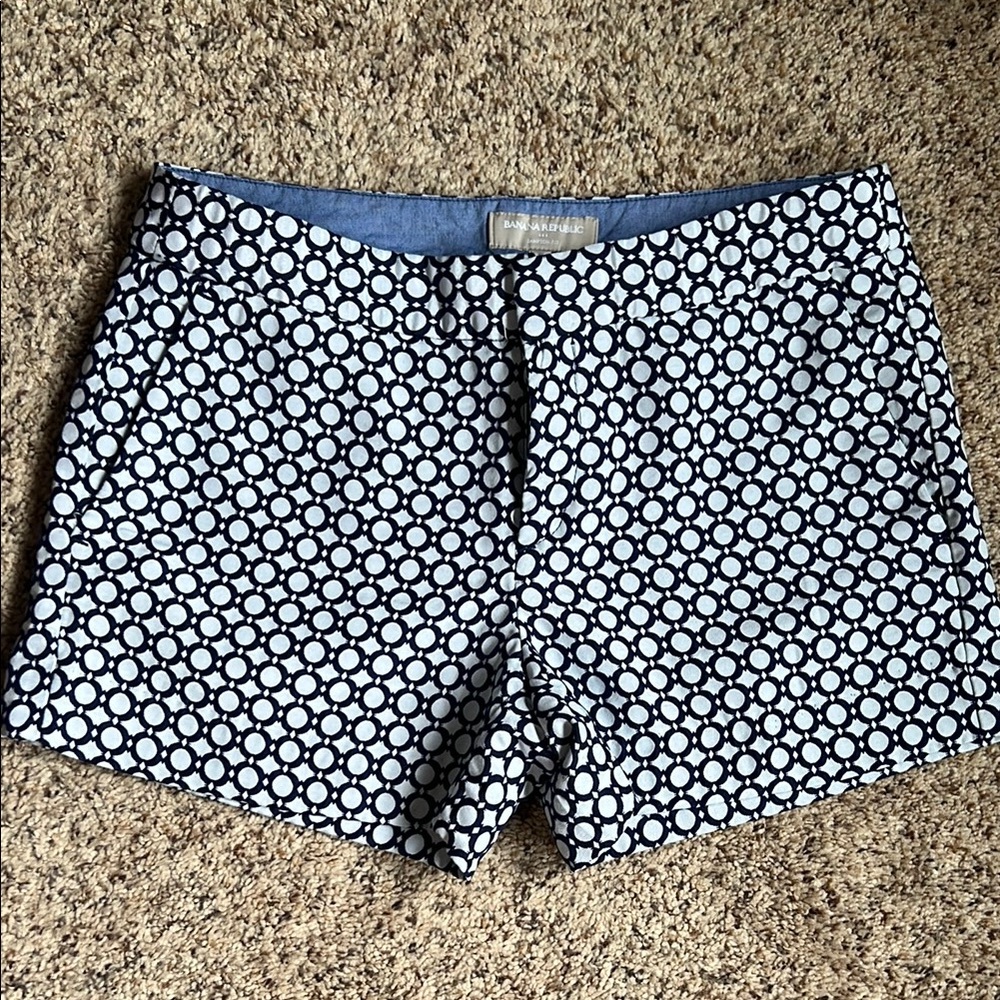 Banana Republic White and Blue Dress shorts
